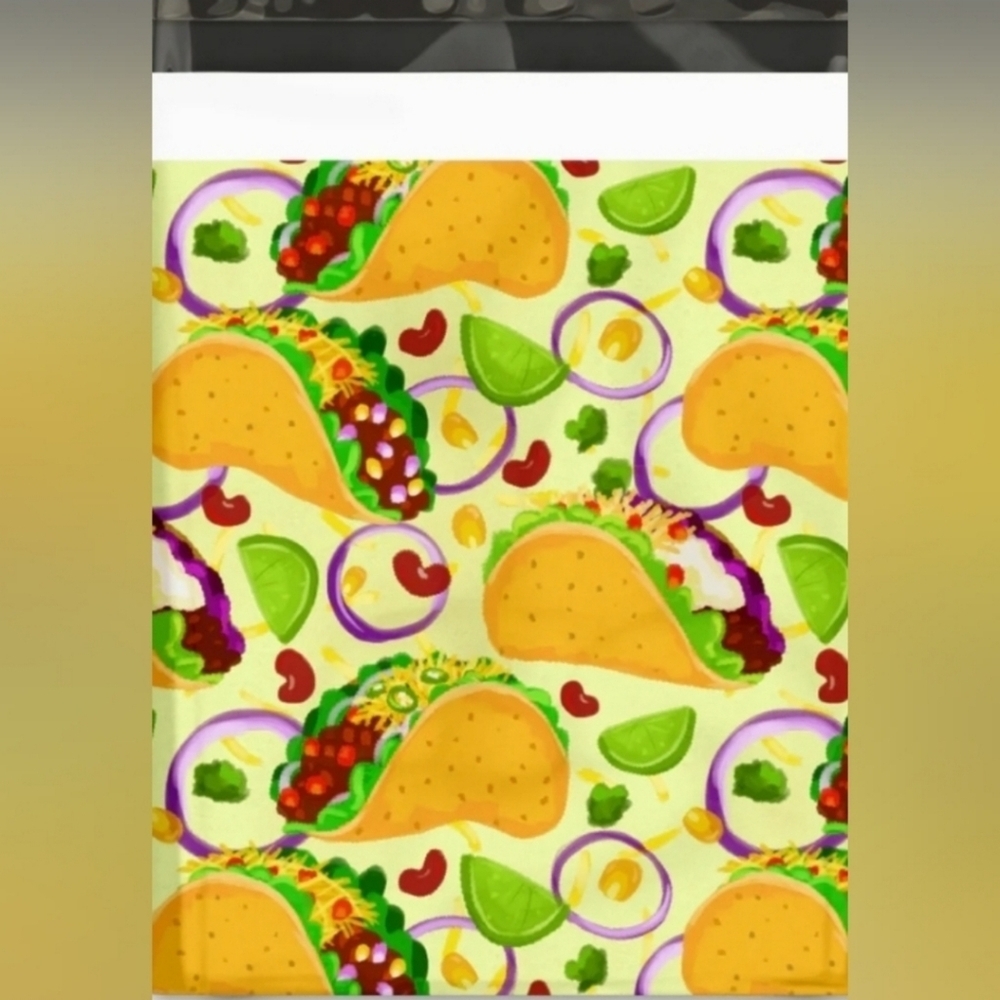 Taco Bundle: 30 10x13 Taco Poly Mailers, 30 Taco Stickers & 30 Taco 4x6 TY Cards